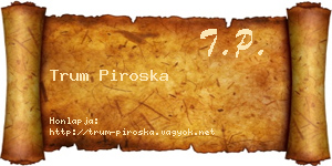 Trum Piroska névjegykártya